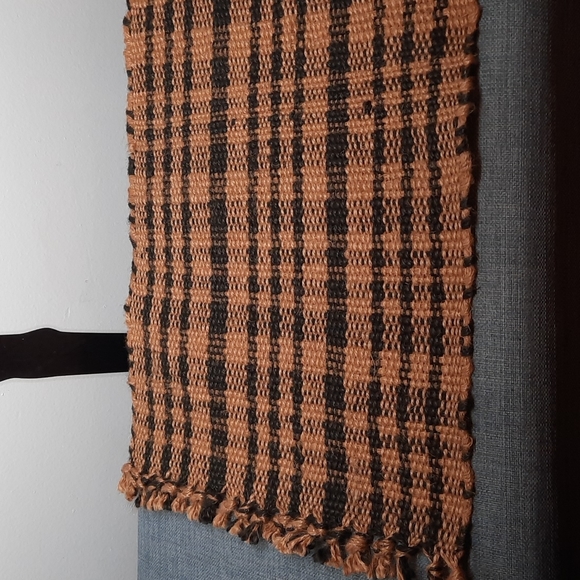 Placemat Tablemat Woven Jute Black Tan 12" x 19 " Pet Bowl Mat - Picture 2 of 5